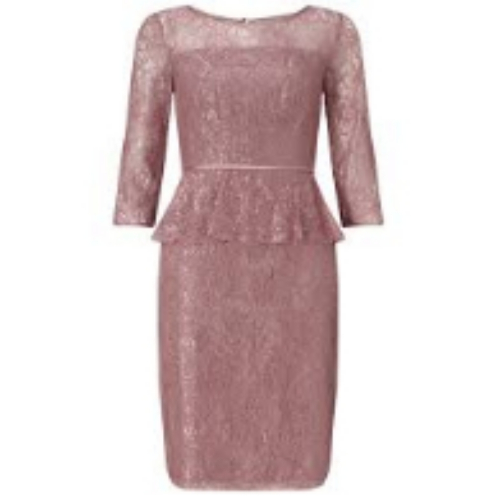 Adrianna Papell Lace Peplum Sheath Dress